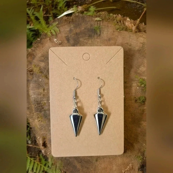 Silver Plated Dangle Earrings - Picture 2 of 2